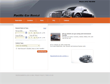 Tablet Screenshot of pacificcarrental.com